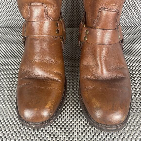 Double H Harness Boots Womens 11.5 Brown Leather Biker Motorcycle Western - Picture 10 of 15